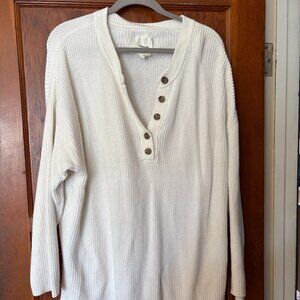 Aerie Oversized Knit Henley